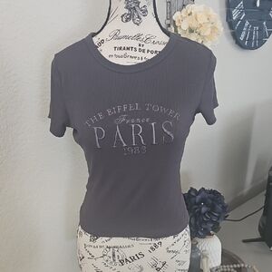 Orage Eiffel Tower Paris 1983 Women's Tee - Dark Gray